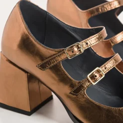 Reqins BABIES A TALONS BONIE CUIR METALLISE METALLIQUE Best