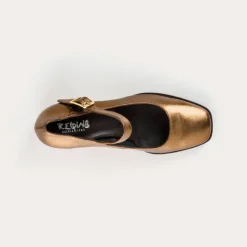 Reqins BABIES A TALONS GINGER CUIR METALLISE METALLIQUE Fashion