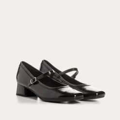 Reqins BABIES A TALONS KELLY CUIR NAPLAK NOIR Outlet