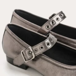 Reqins BABIES CELESTA CUIR METALLISE PLOMB Best