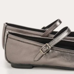 Reqins BABIES HONOR CUIR METALLISE PLOMB Clearance