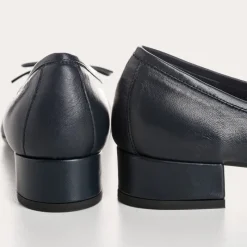 Reqins BALLERINES A TALONS FETICHE CUIR MARINE Hot