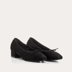 Reqins BALLERINES A TALONS FETICHE CUIR VELOURS NOIR Hot