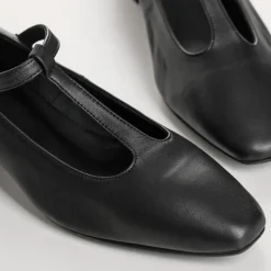 Reqins BALLERINES A TALONS FILOMENE CUIR NOIR Hot