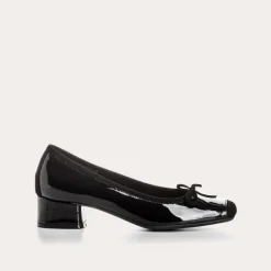 Reqins BALLERINES A TALONS KYRIEL VERNIS/CUIR VELOURS NOIR Clearance