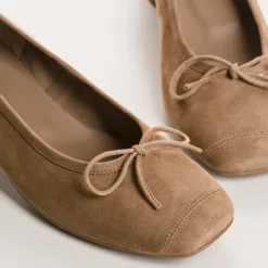 Reqins BALLERINES A TALONS KYRIEL CUIR VELOURS BEIGE Best