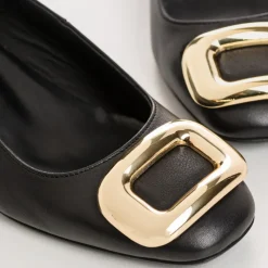 Reqins BALLERINES A TALONS RAFAELLE CUIR NOIR Online