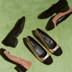 Reqins BALLERINES A TALONS RIVIERA CUIR METALLISE METALLIQUE Outlet