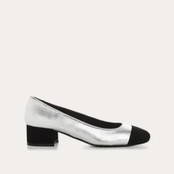 Reqins BALLERINES A TALONS RIVIERA CUIR METALLISE METALLIQUE Discount