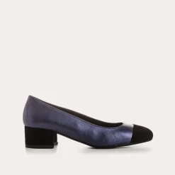 Reqins BALLERINES A TALONS RIVIERA CUIR METALLISE BLEU Best