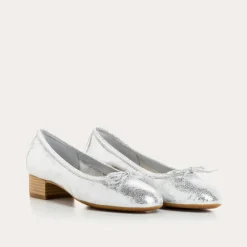Reqins BALLERINES ALMA CRACK ARGENT New