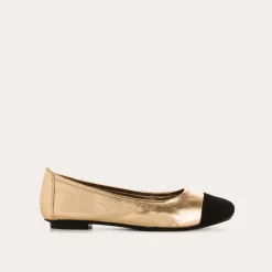 Reqins BALLERINES HALCINE CUIR METALLISE METALLIQUE Discount