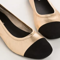 Reqins BALLERINES HALCINE CUIR METALLISE METALLIQUE Discount