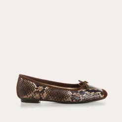 Reqins BALLERINES HARMONY CUIR SERPENT ANIMALIER Clearance