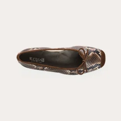 Reqins BALLERINES HARMONY CUIR SERPENT ANIMALIER Clearance