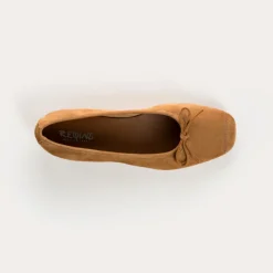 Reqins BALLERINES HARMONY CUIR VELOURS CC CAMEL Clearance