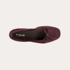 Reqins BALLERINES HARMONY CUIR VELOURS ROUGE Outlet