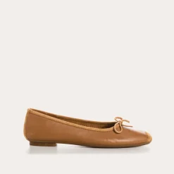 Reqins BALLERINES HARMONY CUIR/CUIR VELOURS CC CAMEL Hot