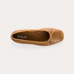 Reqins BALLERINES HARMONY CUIR/CUIR VELOURS CC CAMEL Hot