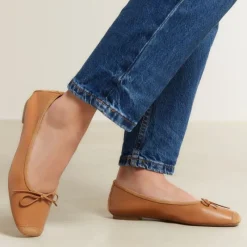 Reqins BALLERINES HARMONY CUIR/CUIR VELOURS CC CAMEL Hot