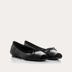 Reqins BALLERINES HARMONY CUIR/CUIR VELOURS CC NOIR Fashion