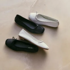 Reqins BALLERINES HARMONY CUIR/CUIR VELOURS CC NOIR Fashion