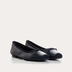 Reqins BALLERINES HARMONY CUIR/CUIR VELOURS CC BLEU New