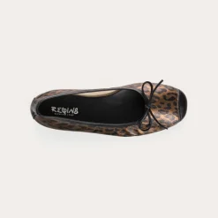 Reqins BALLERINES HARMONY METALLISE LEOPARD ANIMALIER New