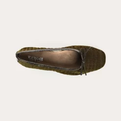 Reqins BALLERINES HARMONY VELOURS COTELE KAKI Online