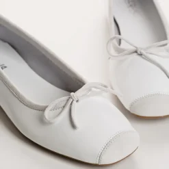 Reqins BALLERINES HARMONY VERNIS/CUIR VELOURS CC BLANC New