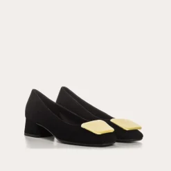 Reqins BALLERINES KEFIR CUIR VELOURS/SILK NOIR Online