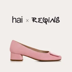 Reqins BALLERINES KEFIR CUIR VELOURS/SILK ROSE Clearance