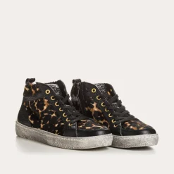 Reqins BASKETS BREAK LEOPARD NOIR Fashion