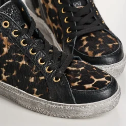 Reqins BASKETS BREAK LEOPARD NOIR Fashion