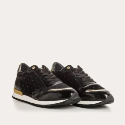 Reqins BASKETS ELDORADO MIX PLUMETIS NOIR Fashion