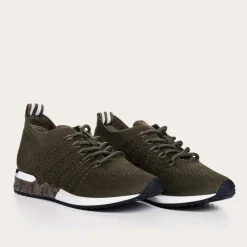 Reqins BASKETS INES CROCHET VERT New