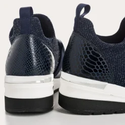 Reqins BASKETS IROKO CROCHET LAME MARINE Clearance