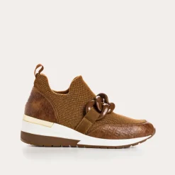 Reqins BASKETS IROKO CROCHET LAME CAMEL Sale