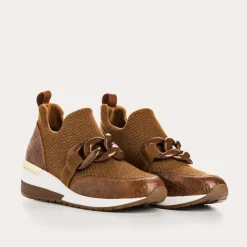 Reqins BASKETS IROKO CROCHET LAME CAMEL Sale