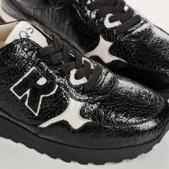 Reqins BASKETS MANIA CUIR VERNIS GRAINE NOIR Online