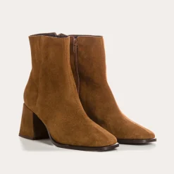 Reqins BOOTS A TALONS BLONDIE CUIR VELOURS CAMEL Hot