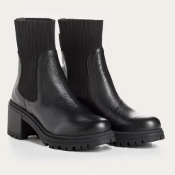 Reqins BOOTS A TALONS DITA CUIR GRAINE NOIR Outlet