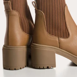 Reqins BOOTS A TALONS DITA CUIR GRAINE CAMEL Outlet