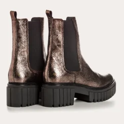 Reqins BOOTS BASEA CUIR METALLISE ACIER Hot