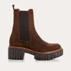 Reqins BOOTS BASEA CUIR VELOURS MARRON Hot