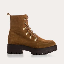 Reqins BOOTS DEVON CUIR VELOURS BEIGE New