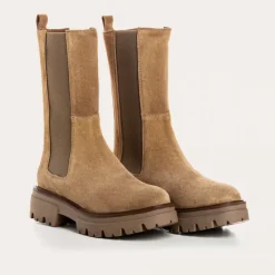 Reqins BOOTS DEVORA CUIR VELOURS HAVANE Fashion