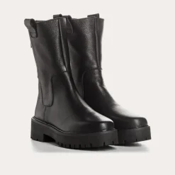 Reqins BOOTS DIANA CUIR GRAINE NOIR Hot