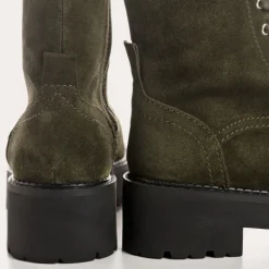 Reqins BOOTS DIARY CUIR VELOURS VERT Hot