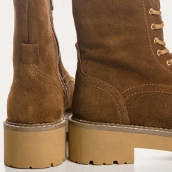 Reqins BOOTS DIARY CUIR VELOURS BEIGE Discount